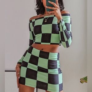Labelrail x Pose and Repeat micro mini skirt set